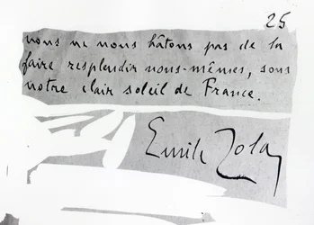 Signature of Emile Zola